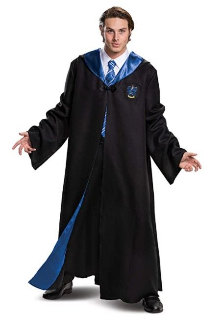 Photo 1 of Harry Potter Robe, Deluxe Wizarding World Hogwarts House Themed Robes for Adults, Movie Quality Dress Up Costume Accessory SIZE M
