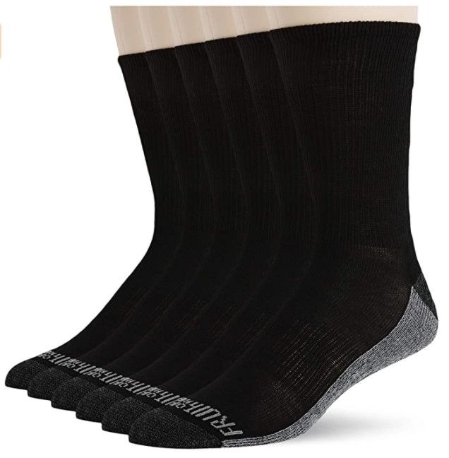 Photo 1 of Fruit of the Loom Men's Ankle Quarter Socks (6 Pack) with Cushion and Arch Support SHOE SIZE 6-12
