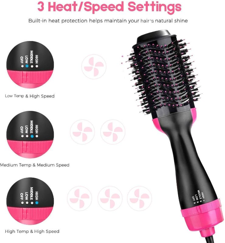 Photo 1 of Hair Dryer Brush Hot Air Brush Professional One Step Hair Dryer & Volumizer 3 in 1 Upgrade Anti-scald Negative Ionic Technology Hair Straightener Brush
