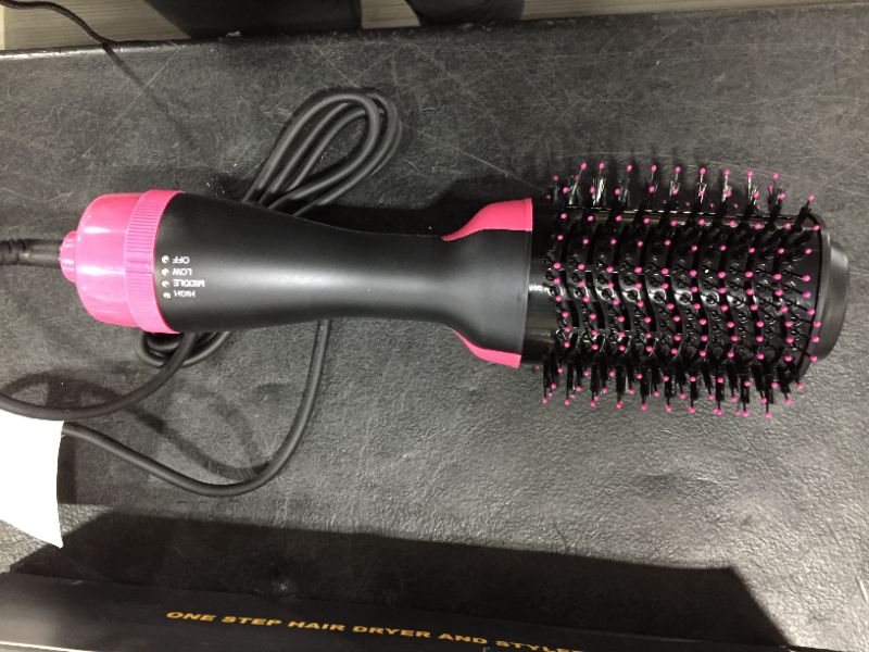 Photo 2 of Hair Dryer Brush Hot Air Brush Professional One Step Hair Dryer & Volumizer 3 in 1 Upgrade Anti-scald Negative Ionic Technology Hair Straightener Brush
