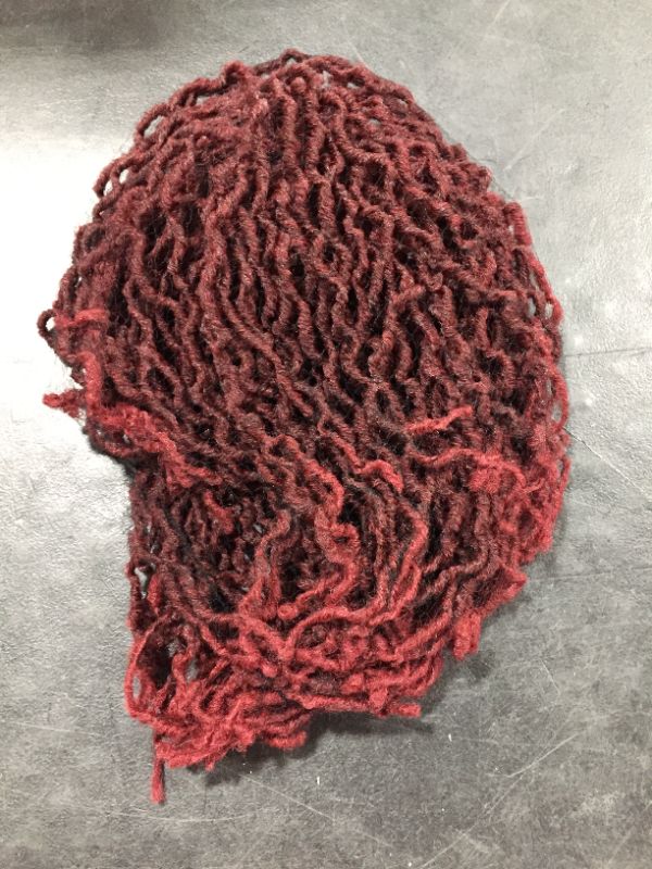 Photo 1 of DARK BRAIDED RED HAIR MEDIUM LENGH WIG WITH WEAVING CAP 