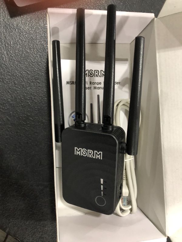Photo 1 of WiFi Range Extender for The Houes, SuperBooster Booster Repeater 1200Mbps (3000FT) WiFi 2.4 & 5.8GHz Dual Band WPS Wireless Signal Strong Penetrability, Wide Range of Signal