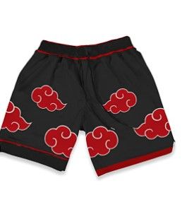 Photo 1 of ETN Cartoon Red Cloud Retro Black Red Men's Shorts size M