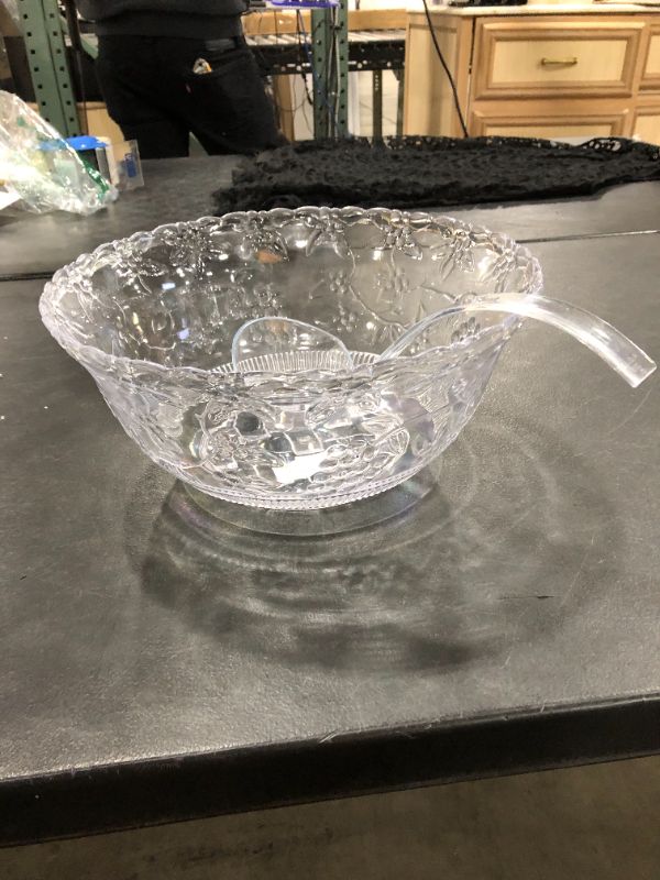 Photo 1 of crystal serving bowl with serving spoon 