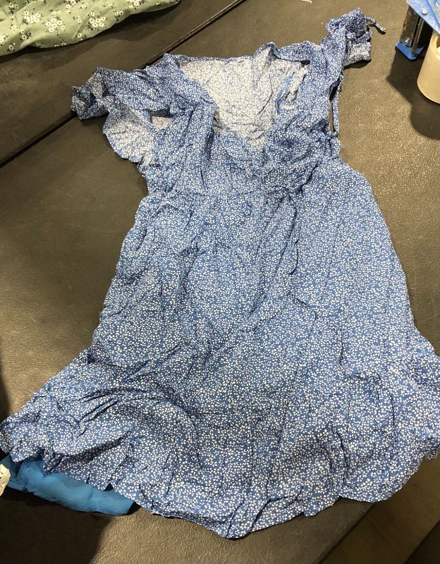 Photo 1 of blue and white short sleeve summer dress size M