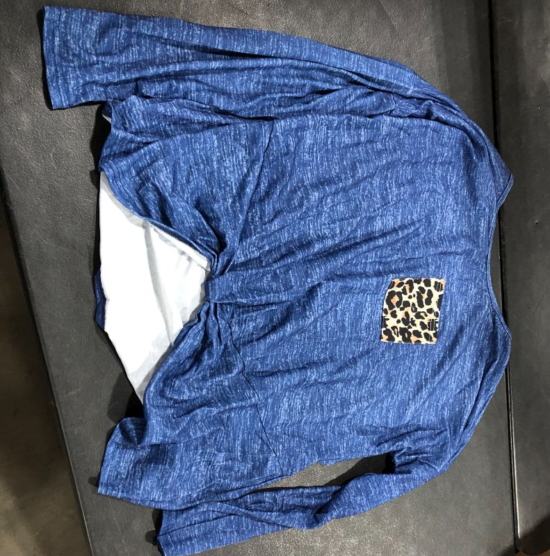 Photo 1 of women's blue long sleeve shirt size xxl