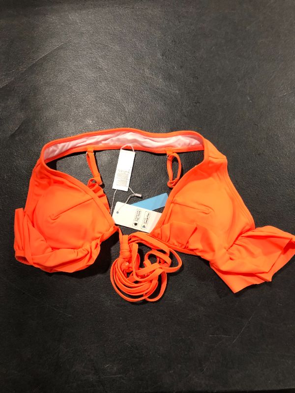 Photo 1 of CUPSHE WOMENS ORANGE SWIM SUIT TOP SIZE M