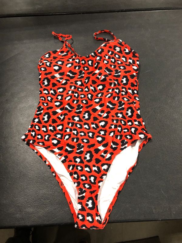 Photo 1 of Cupshe Red Leopard Print One Piece Swimsuit XL

