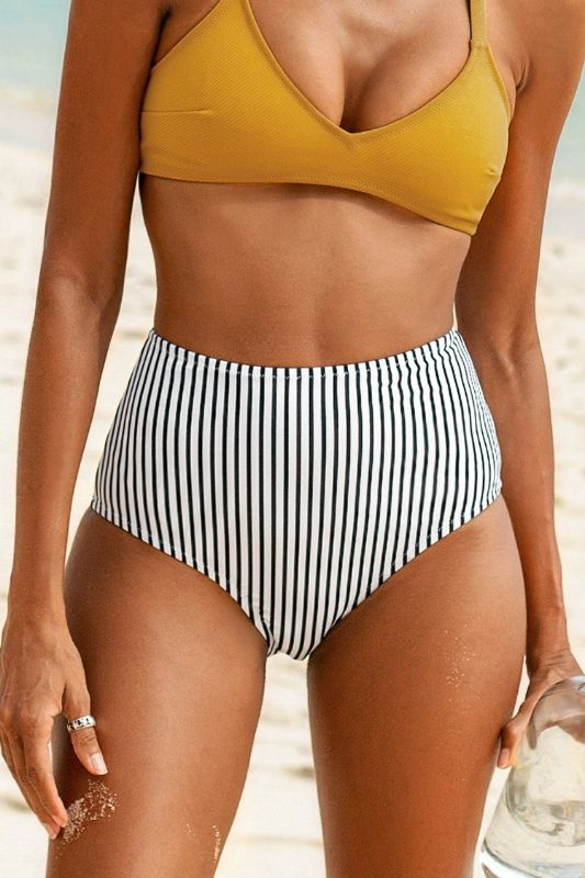 Photo 1 of Cupshe Striped High Waisted Bikini Bottom XXL
