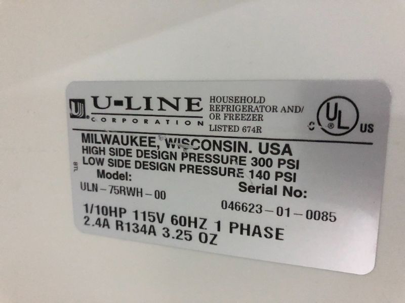 Photo 2 of U-Line Origins Series 75RW 