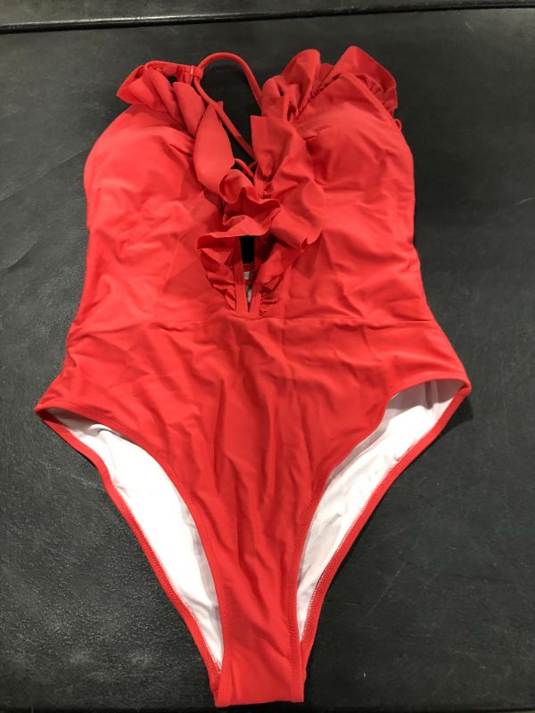 Photo 1 of Cupshe 1 Piece Bathing Suit Red Large 