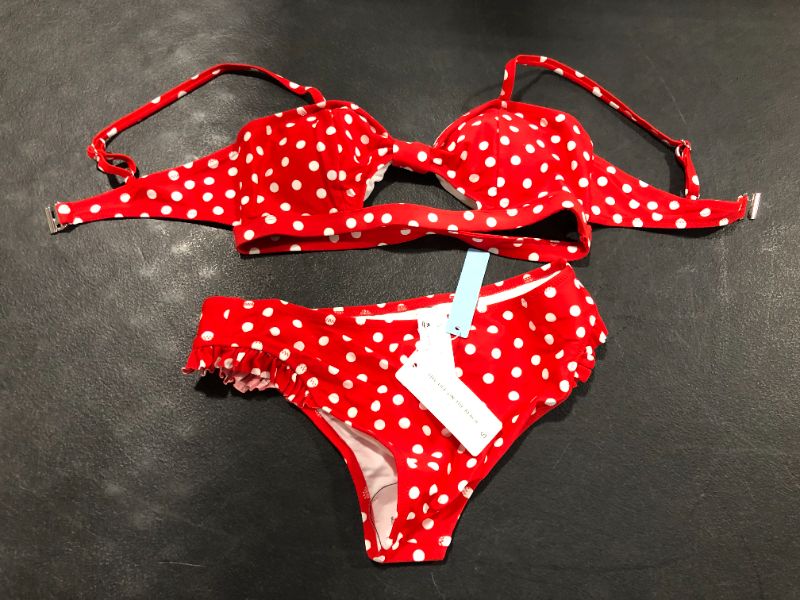 Photo 2 of Cupshe Red Polka Dot Cutout Bikini Small
