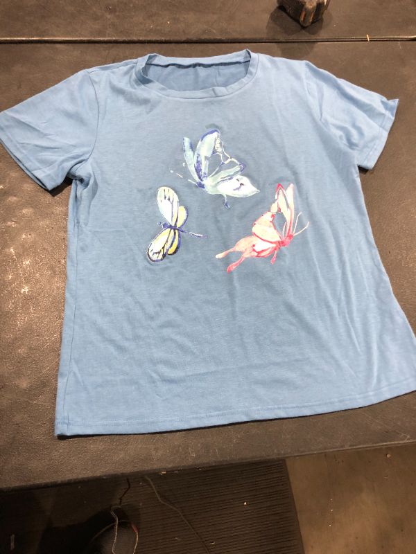 Photo 1 of Blue Tshirt With Butterfly's XL 