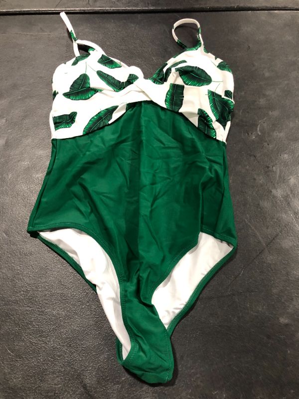 Photo 2 of Cupshe Banana Leaf Twist-Front One Piece Swimsuit Large 
