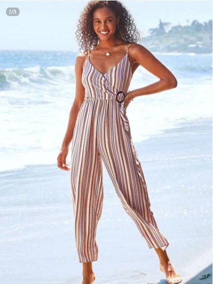 Photo 2 of Cupshe Remy Striped Elastic Waist Jumpsuit
