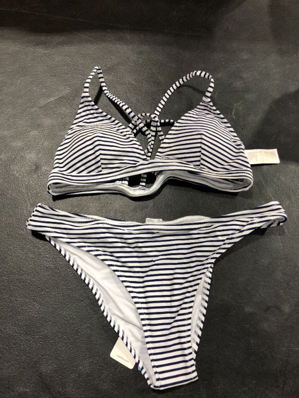 Photo 2 of Cupshe Hit Summer Stripe Bikini Set Medium
