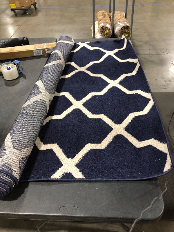 Photo 2 of 60x95 inches Blue and White Nuloom Carpet 