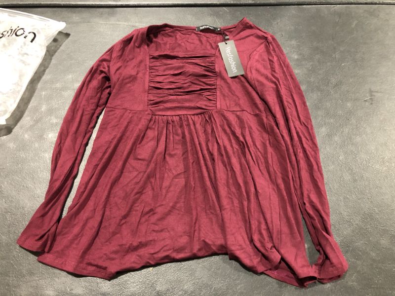 Photo 1 of Yesfashion burgundy Long Sleeve Shirt Medium