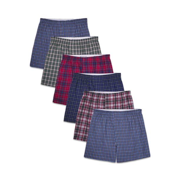 Photo 1 of FRUIT of the LOOM Woven Tag Free Boxers 6-Pack Mens Size Small (28-30) Under
