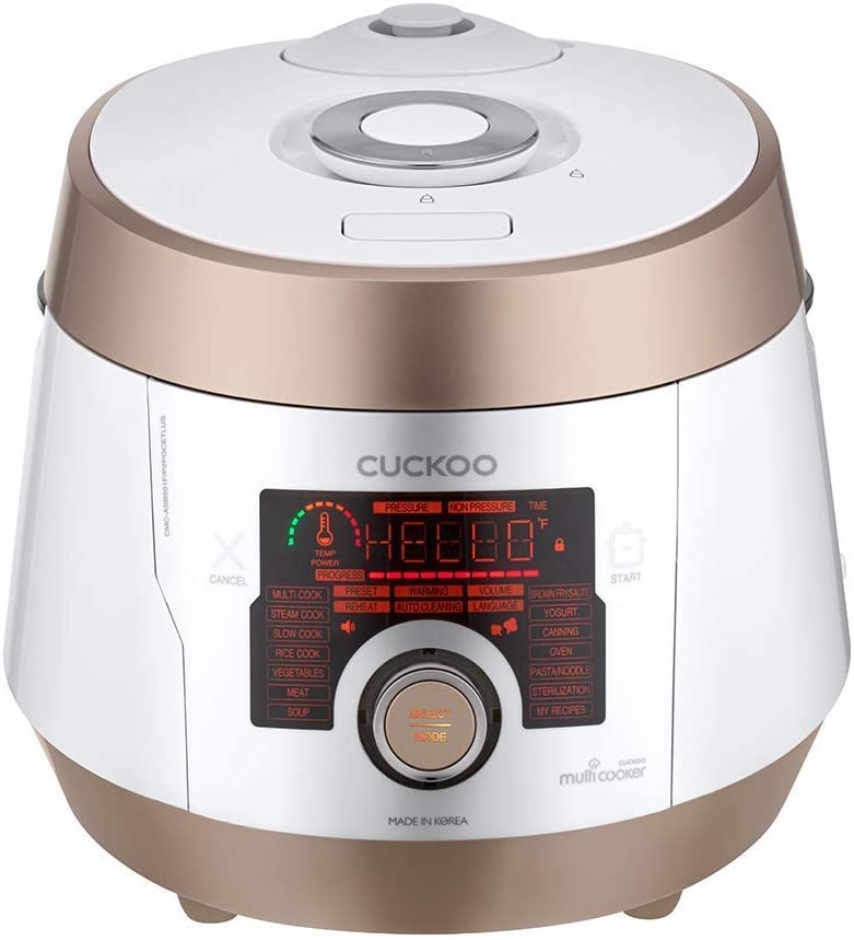 Photo 1 of Cuckoo Multi Pressure Cooker, CMC-ASB501F, A50 Premium Series 8 in 1 (Pressure, Slow, Rice Cooker, Browning Fry, Steamer, Warmer, Yogurt, Soup Maker)18+ Smart Options, Stainless Steel, 5QT, GOLD/WHITE
