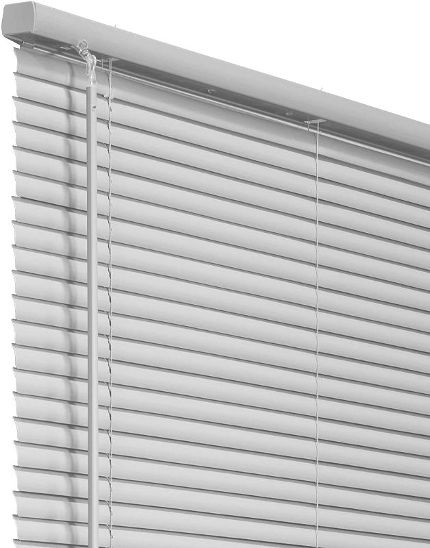Photo 1 of CHICOLOGY Blinds for Windows , Mini Blinds , Window Blinds , Door Blinds , Blinds & Shades , Camper Blinds , Mini Blinds for Windows , Horizontal Window Blinds , Gloss White , 23"W X 64"H
