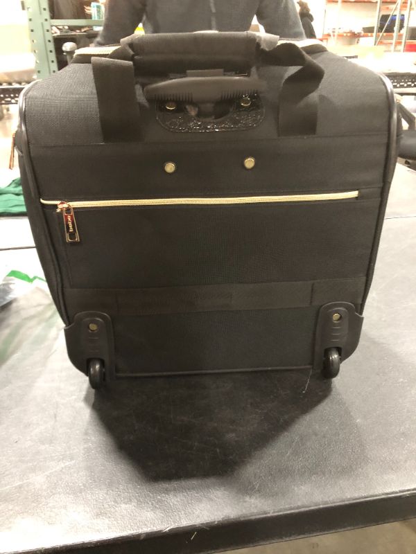 Photo 1 of BEBE Women's Leena-Wheeled Under The Seat Carry On Bag, Black, One Size
