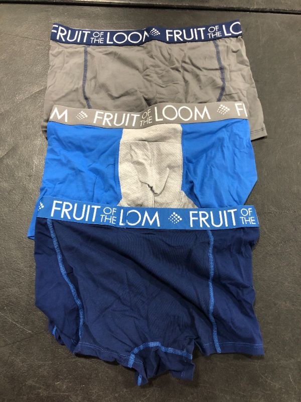 Photo 1 of Fruit of the Loom Men's 3pk Breathable Cotton Micro-mesh Short Leg Boxer Brief size large 
