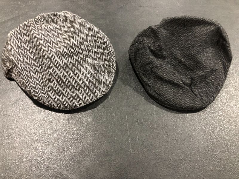 Photo 1 of 2 of the JANGOUL Kids Wool Tweed Flat Cap Herringbone size l/xl 7-5/8