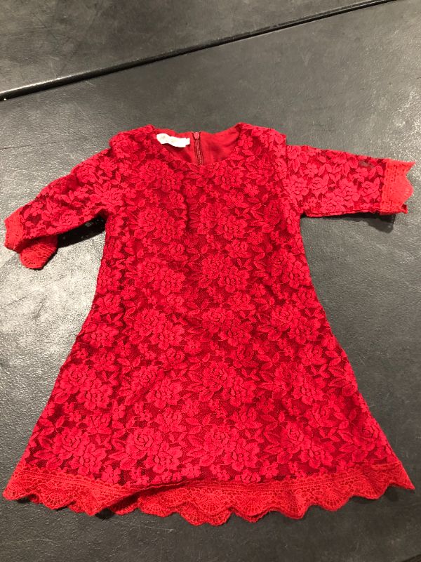 Photo 2 of APRIL GIRL Flower Girl Dress, Lace Dress 3/4 Sleeve Dress SIZE 3T
