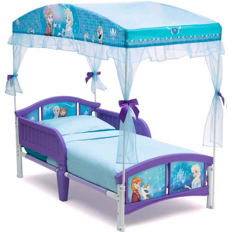 Photo 1 of Disney Frozen Canopy Toddler Bed by Delta Children
