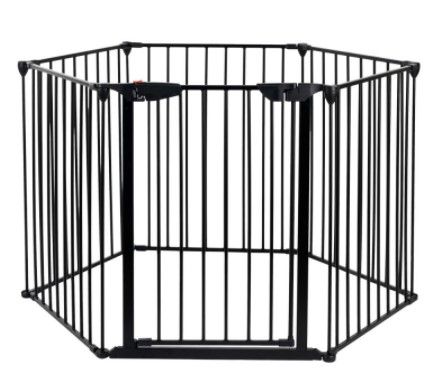 Photo 1 of Zimtown 6 Panel Baby Pet Gate Fence Safe Playpen Barrier Wall-mount Multifunction
