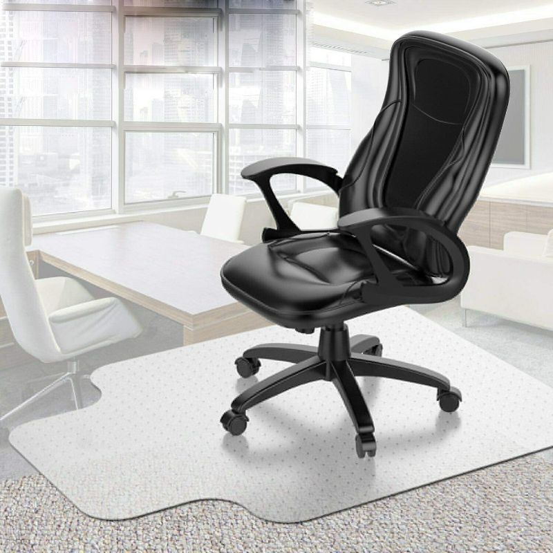 Photo 1 of PVC Chair Mat Transparent, with Lip, 2mm Thickness Home Office Rolling Chair Mat, for Floor Carpet Tiles Protector, 36"x 48"
