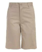 Photo 1 of Nautica Husky Boys' Uniform Flat Front Twill Adj. Short, Khaki