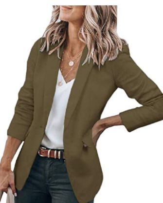 Photo 1 of Cicy Bell Womens Casual Blazers Open Front Long Sleeve Work Office Jackets Blazer (XL)