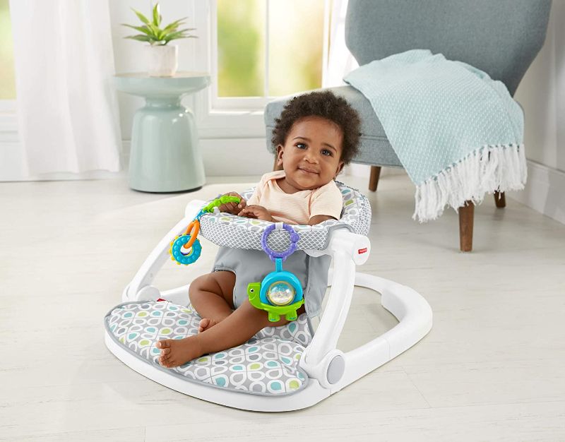 Photo 1 of Fisher-Price Sit-Me-Up Floor Seat - Honeydew Drop, portable infant chair with toys