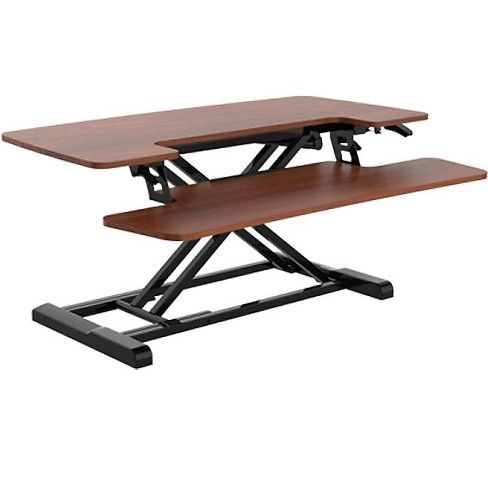 Photo 1 of FlexiSpot AlcoveRiser 35" Adjustable Desk Riser Mahogany