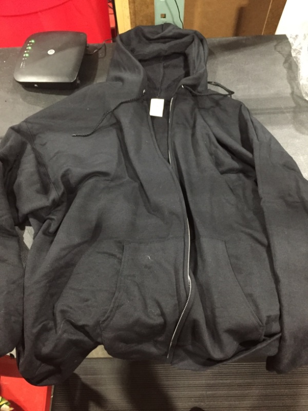 Photo 1 of Black Hanes Zip up Hoodie, 2XL