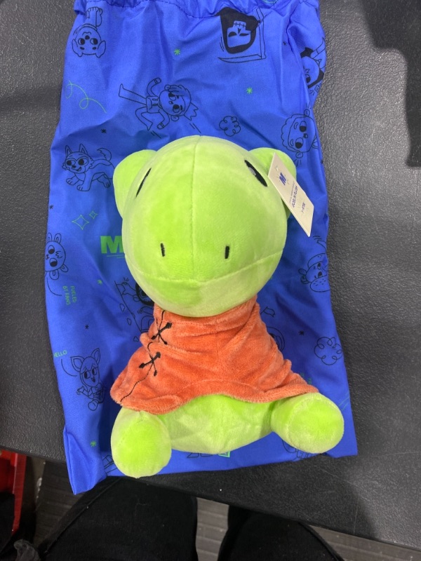 Photo 1 of Cute green goblin plush with clothing, comes with blue bag