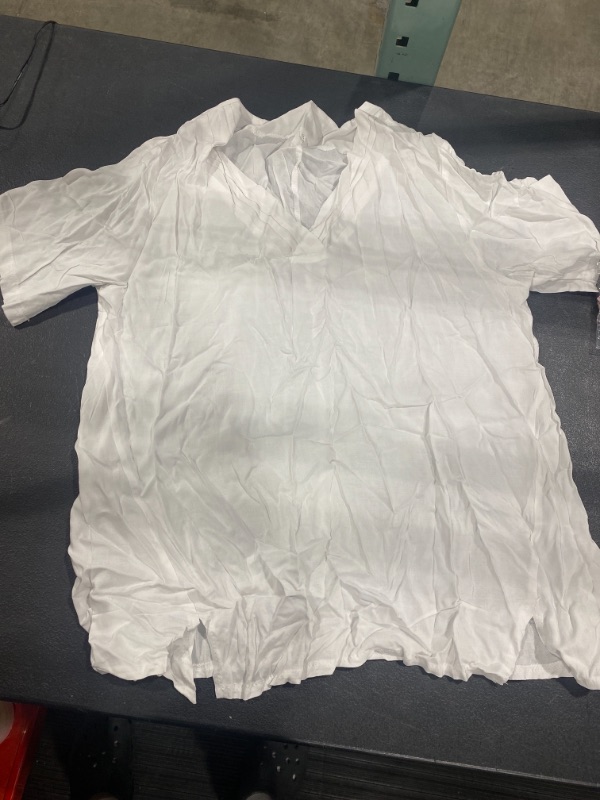 Photo 1 of XL, white womens V neck shirt 