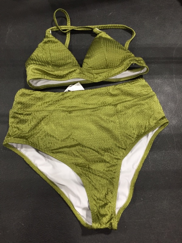 Photo 1 of Size Medium green two piece bathing suit