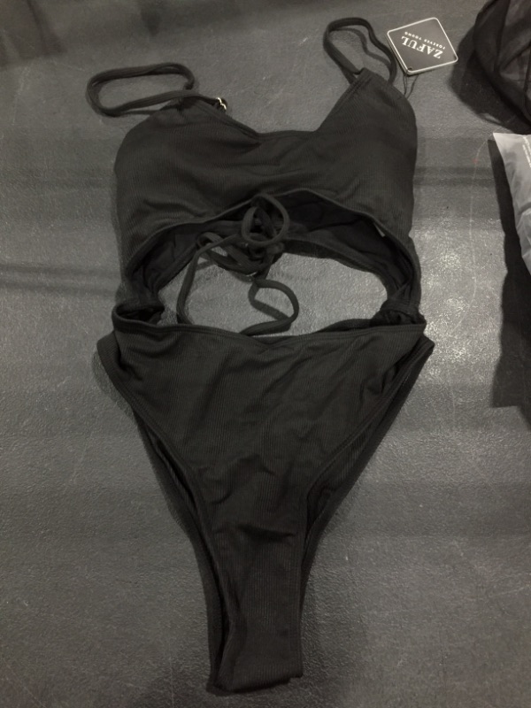 Photo 1 of Black one piece swim suit, size M