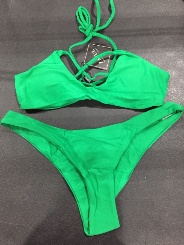 Photo 1 of green two piece bathing suit