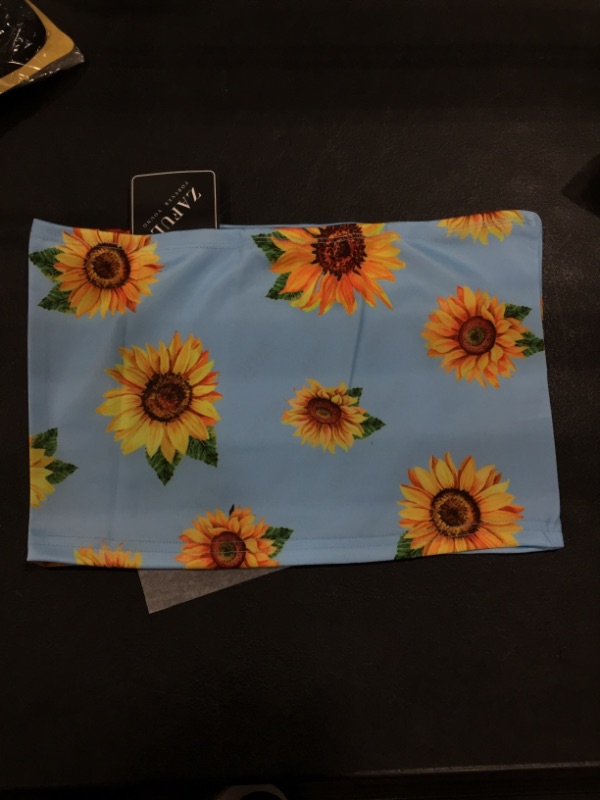 Photo 1 of Size 5, blue sunflower tube top 