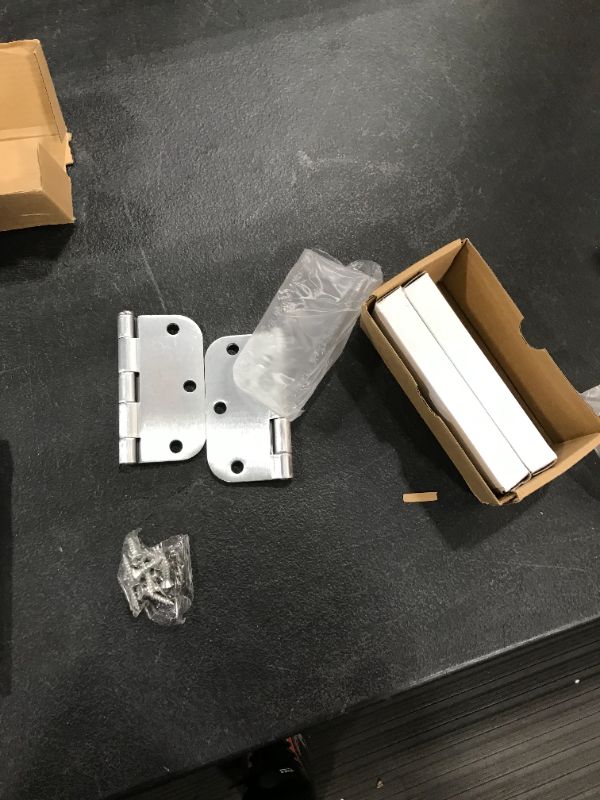 Photo 1 of 6 Pack of Door Hinges Satin Nickel - 3 ½” x 3 ½” Inch Interior Hinges for Doors Brushed Nickel with 5/8" Radius Corners