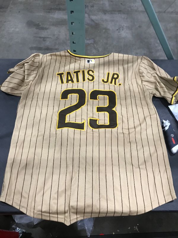 Photo 3 of FERNANDO TATIS JR. MEN'S SAN DIEGO PADRES ALTERNATE JERSEY - TAN/BROWN AUTHENTIC XXL