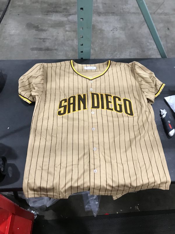 Photo 1 of FERNANDO TATIS JR. MEN'S SAN DIEGO PADRES ALTERNATE JERSEY - TAN/BROWN AUTHENTIC XXL