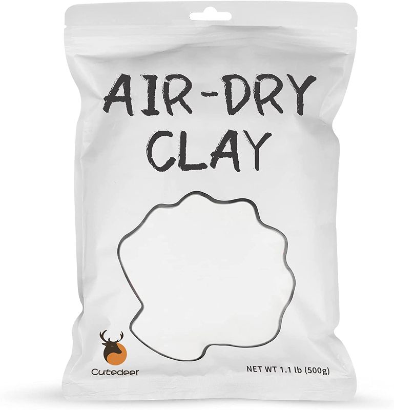 Photo 1 of Air Dry Clay - White, 1.1lb Soft Foam Modeling Magic Clay , Ultra Light Clay DIY Creative Molding Clay for Preschool Education Arts & Crafts(1.1lb - 1 Pack, White)
