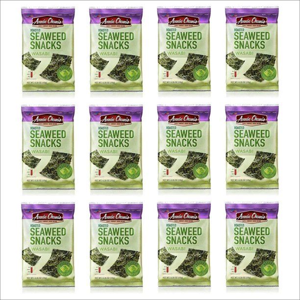 Photo 1 of Annie Chun's Roasted Seaweed Snacks, Wasabi, 0.35-ounce (Pack of 12)
EXP:09.30.2021