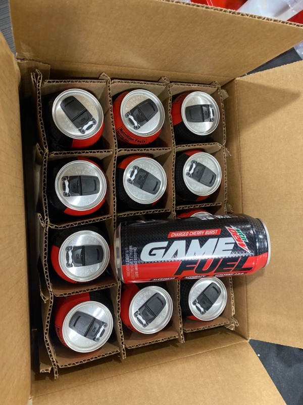 Photo 2 of (12 Cans) MTN DEW GAME FUEL, Charged Cherry Burst, 16 fl oz
EXP:11.01.2021