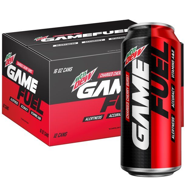 Photo 1 of (12 Cans) MTN DEW GAME FUEL, Charged Cherry Burst, 16 fl oz
EXP:11.01.2021